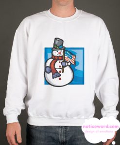 Patriotic Snowman smooth Sweatshirt