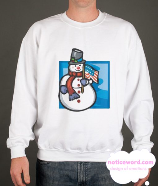 Patriotic Snowman smooth Sweatshirt