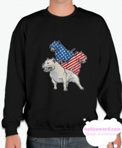 Pit Bull American Flag smooth Sweatshirt