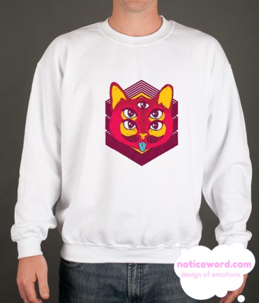 Psychedelic Third Eye Cat Spiritual smooth Sweatshirt