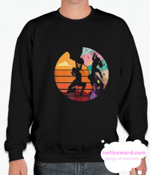 Retro Rock Climbing smooth Sweatshirt