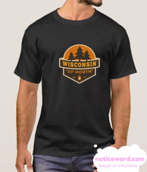 Retro Up North Wisconsin smooth T Shirt