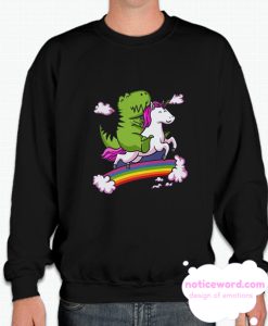 T-Rex Riding Unicorn smooth Sweatshirt