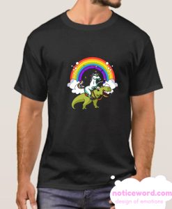 Unicorn Riding T rex smooth T Shirt