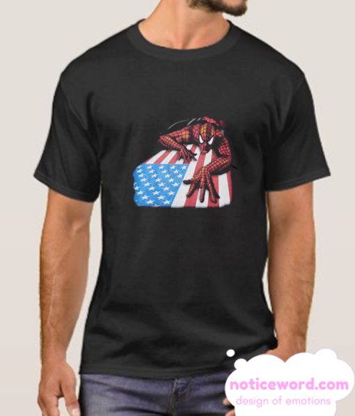 Vintage Spider-Man American Flag smooth T-Shirt