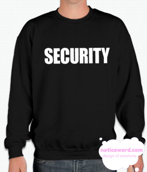 Black SECURITY smooth Sweatshirt