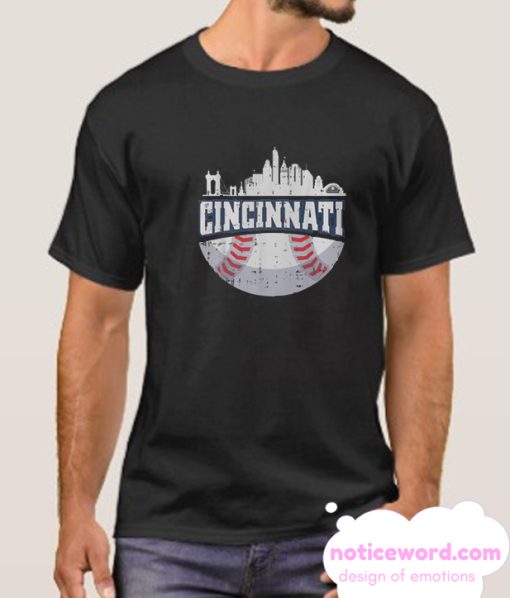 Cincinnati Baseball Skyline smooth T Shirt