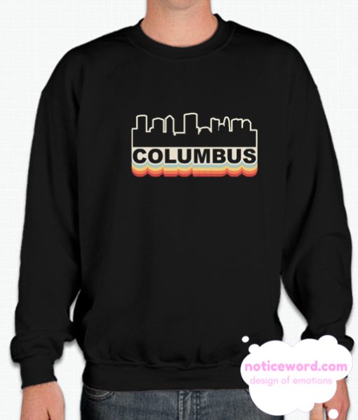 Columbus Skyline Vintage Retro smooth Sweatshirt