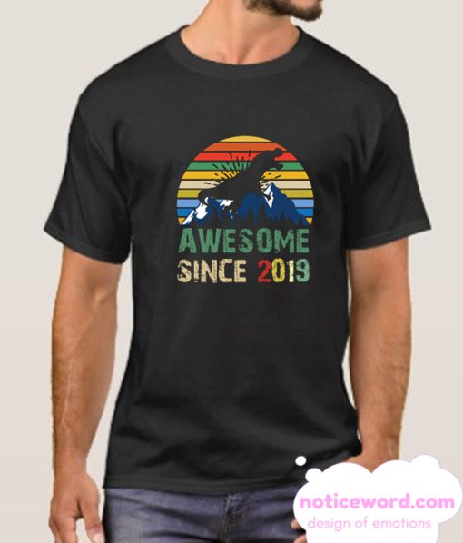 Dinosaur Awesome Since 2019 smooth T Shirt