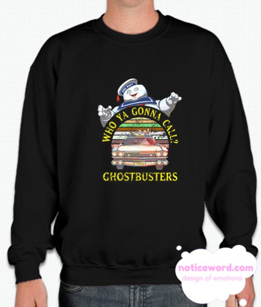 Ghost Busters Artwork Retro Designed Gonna Call Marshmallow smooth Sweatshirt