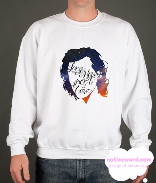 Long Hair Don't Care smooth Sweatshirt