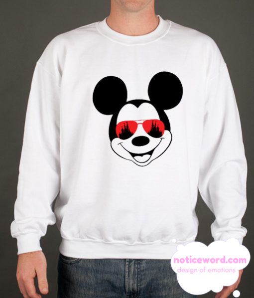 Mickey Face Sunglasses smooth Sweatshirt