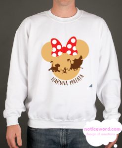 Minnie Hakuna Matata Timon Pumba smooth Sweatshirt