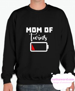 Mom Of Twins Low Battery smooth Sweatshirt