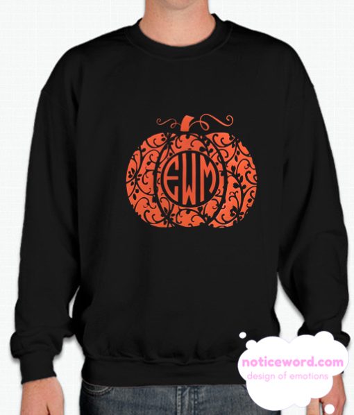 Monogrammed Pumpkin smooth Sweatshirt