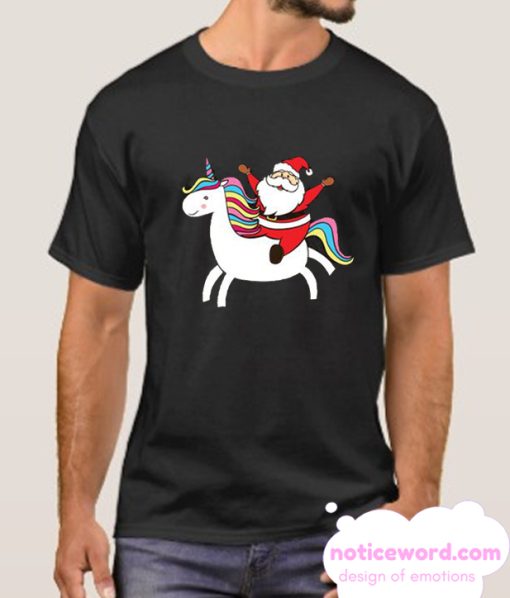 Santa Claus and love unicorns smooth T Shirt