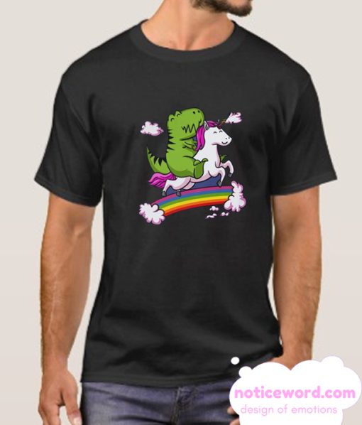 T-Rex Riding Unicorn smooth T Shirt