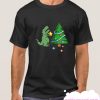 T rex trying to decorate a Christmas tree smooth T Shirt