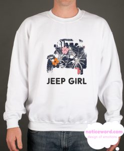 Vintage Flower Jeep Girl smooth Sweatshirt