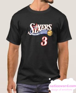 1990s Vintage Philadelphia Sixers IVERSON 6ers NBA Basketball smooth T Shirt