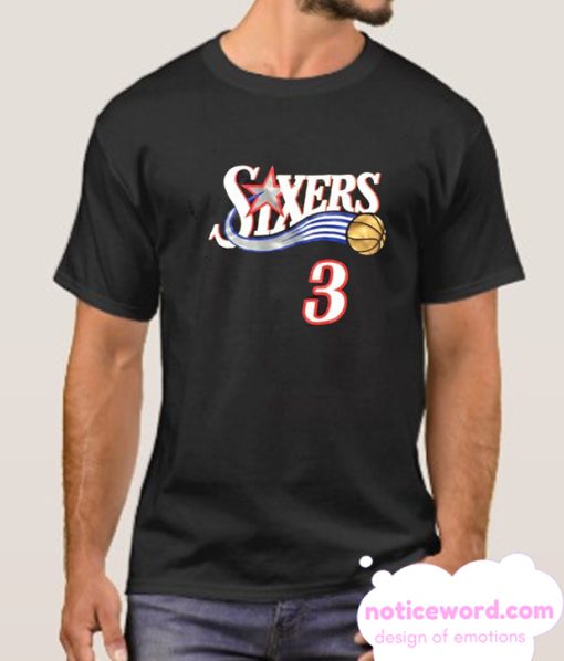 1990s Vintage Philadelphia Sixers IVERSON 6ers NBA Basketball smooth T Shirt