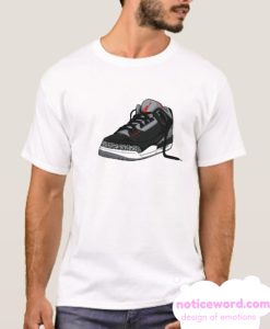 Air Jordan 3 (III) BLACK & CEMENT Classic smooth T Shirt