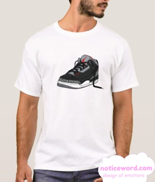Air Jordan 3 (III) BLACK & CEMENT Classic smooth T Shirt