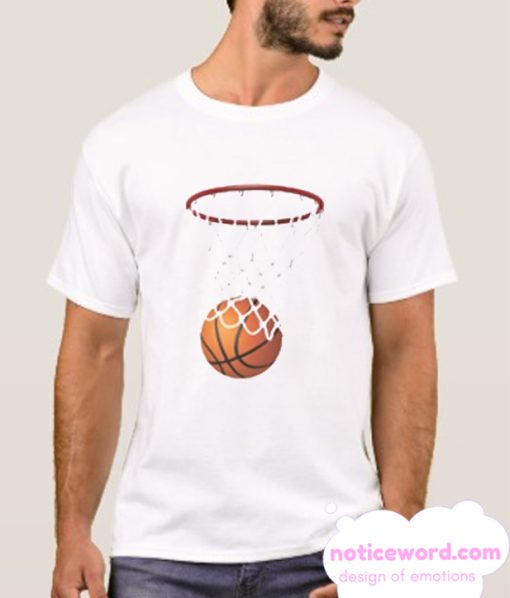 Basketball and Hoop Net Fitted Scoop smooth T Shirt