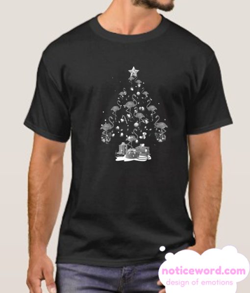 Flamingo Christmas Tree smooth T Shirt