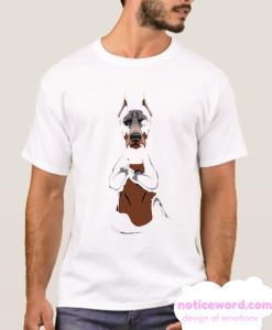 Funny Doberman Middle Finger Pocket smooth T Shirt