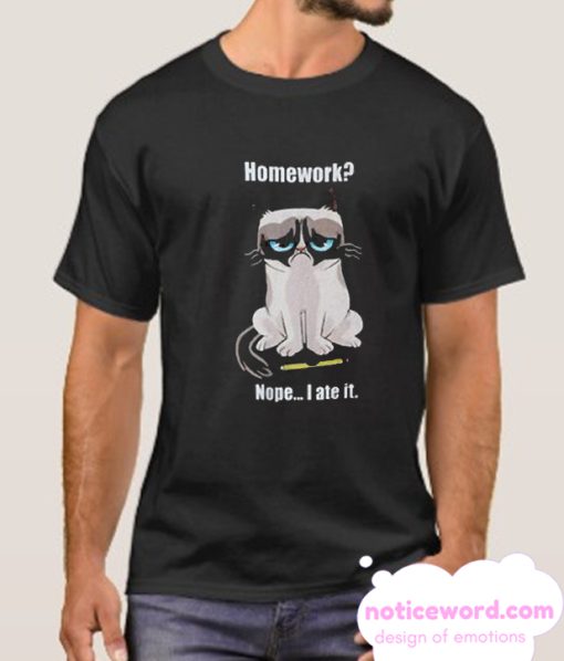 Grumpy Cat Boys’ No Homework smooth T Shirt