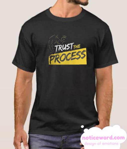 Trust The Process Yellow Stripes smooth T Shirt