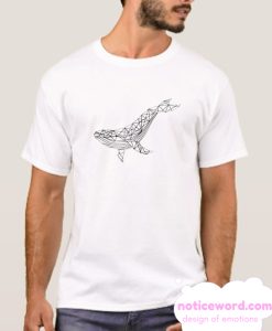 Whale Ocean Geometric smooth T Shirt
