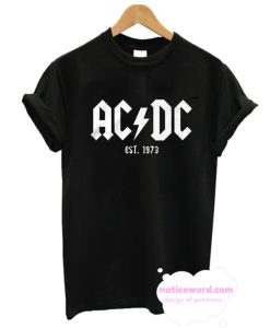 ACDC Est. 1973 Rock Band Music Group Logo T-Shirt