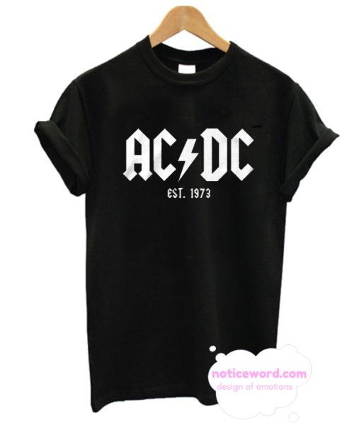 ACDC Est. 1973 Rock Band Music Group Logo T-Shirt