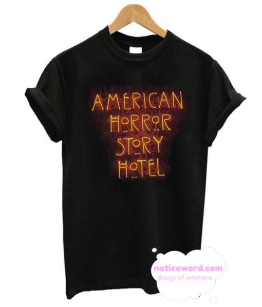 American Horror Story Hotel Glowing Neon Word Logo T Shirt