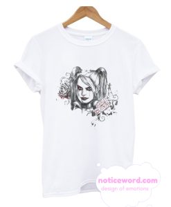 Batman Arkham Knight Harley Quinn RIP Sketch Over Thorns T-Shirt