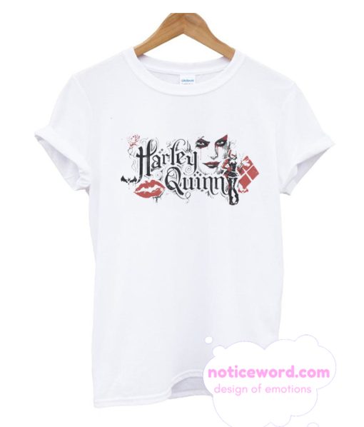 Batman Arkham Knight Video Game Harley Quinn Bat Lips T Shirt