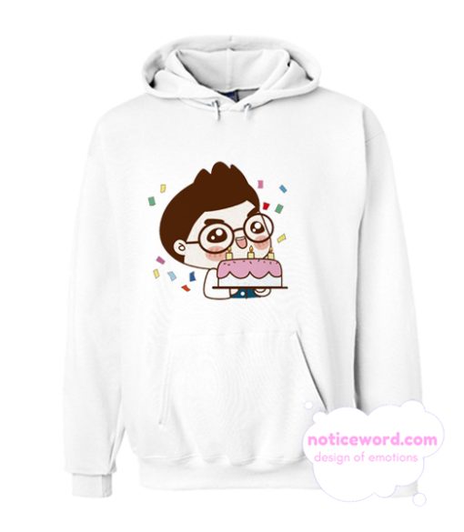 Boy With Birthday Cake smooth Hoodie