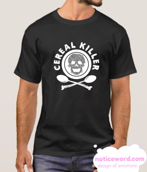 Cereal Killer Skull Serial Halloween Crossbones Costume Scary Food Milk Horror T Shirt