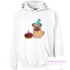 Cute Puppy Pug Birthday Cake smooth Hoodie