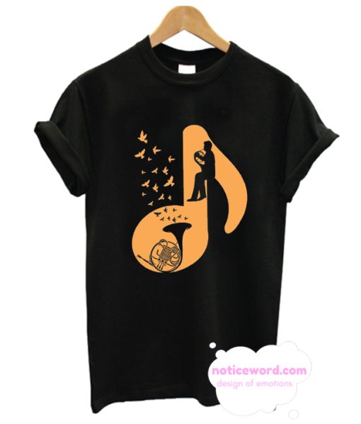 French Horn Musical Note T-Shirt