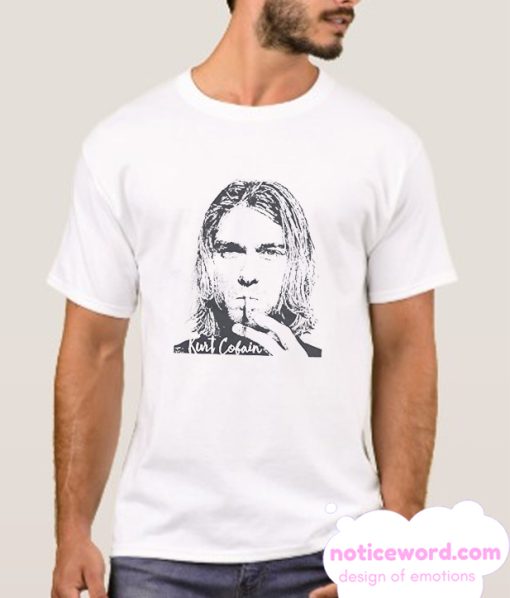 Kurt Cobain BW Portrait Shirt - Nirvana smooth T Shirt