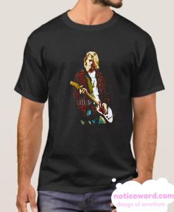 Kurt Cobain Red Jacket Guitar Photo smooth T Shirt