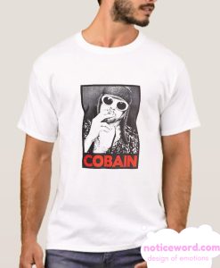 Kurt Cobain Smoking Black and White Photo smooth T Shirt