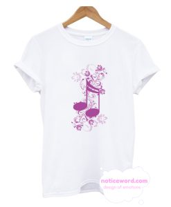 Musical Notes Floral T Shirt