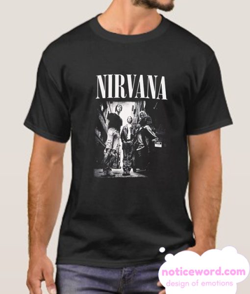 Nirvana Group Standing Black & White Photo smooth T Shirt