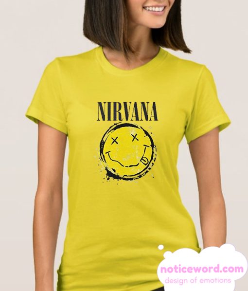 Official Nirvana Smiley Splat smooth T Shirt