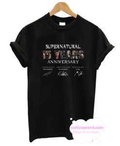 Supernatural 15 Years Anniversary all signatures T shirt