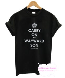 Supernatural Girls Juniors Carry On My Wayward Son Word T Shirt